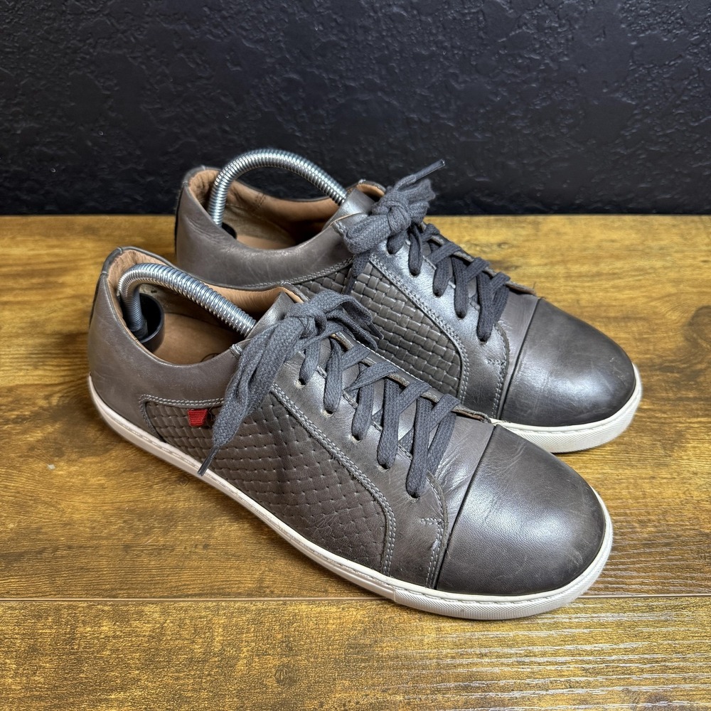 Men's Casual Leather Sneakers in Dark Brown